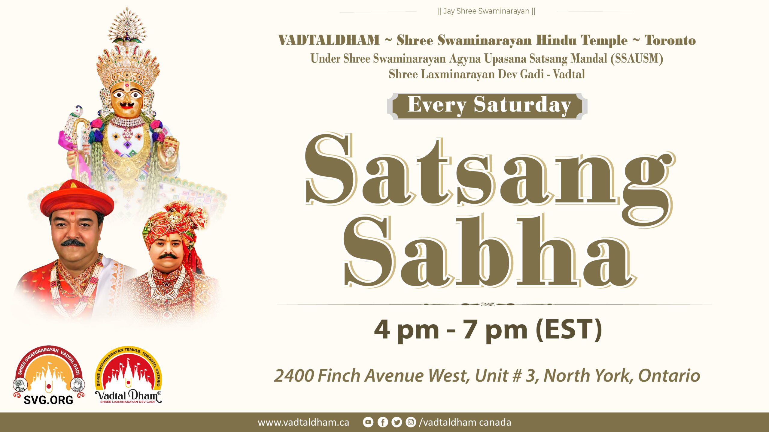 Every Saturday Satsang Sabha