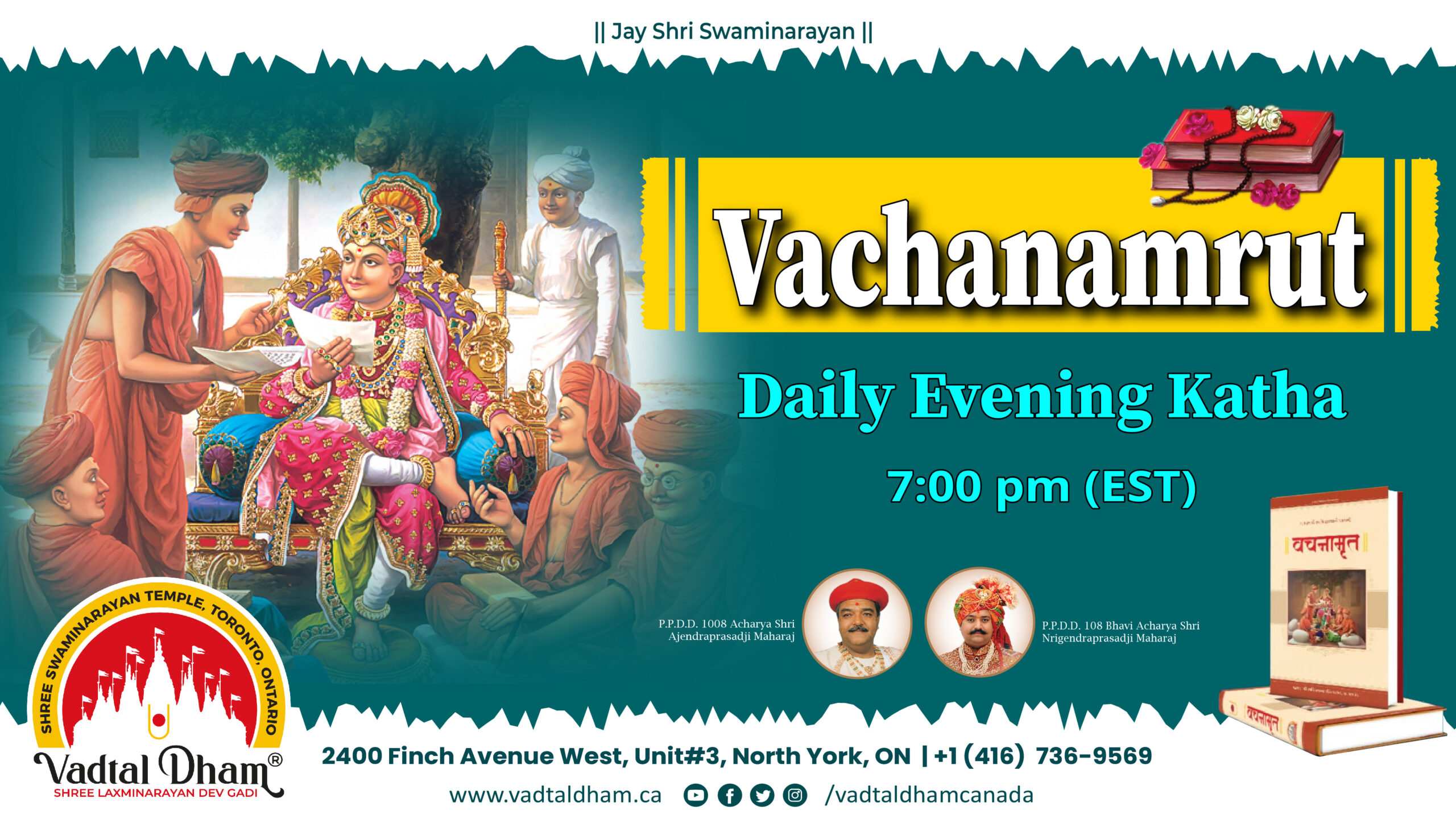 Vachanamrut Daily Katha | Vadtal Dham Toronto